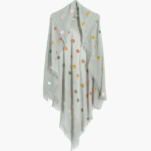 🔸️NWT Madewell Sweet Lounge Multi Dot Jacquard Print Gauzy Shawl